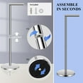 thumbnail image 6 of PHANCIR Freestanding Toilet Paper Holder with Top Storage Shelf, Modern Bathroom Toilet Paper Roll Holder, Silver, 6 of 8