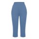 thumbnail image 4 of pantalón elástico de cintura alta 3/4 para mujer pantalones de pierna capris anchos con ajuste activo casual pantalones con bolsillos azul / s, 4 of 7