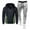 Black, variant on BLCHUNen Mens Tracksuits Sets Hooded Pullover 1/4 Zip Sweatshirts Jogger Running Workout Pants 2 Piece Sets with Multi Pockets