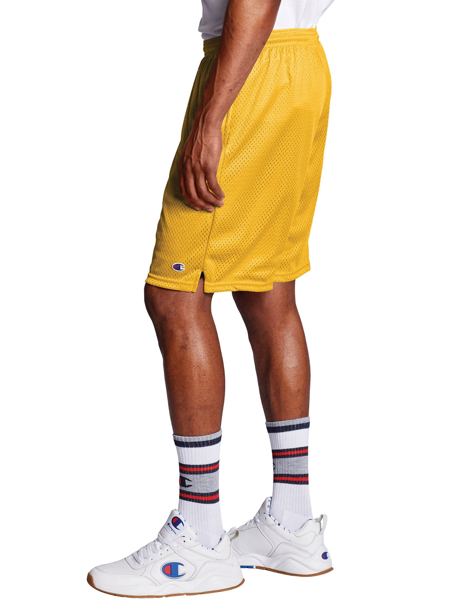 Champion Men's Long Mesh 9" Shorts with Pockets, up to Size 4XL