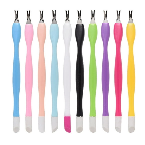 BRIGHTFUFU 15pcs Tenedor de piel muerta Nail Removedor de cutículas de uñas Manicura Trimmer de piel muerta