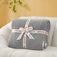 thumbnail image 5 of Snuggle Sac Fuzzy Reversible Microfiber Throw Blanket,Ultra Soft Knit Throw,Gray,50*60", 5 of 5