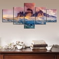 thumbnail image 3 of TISHIRON 5PCS Framed Canvas Wall Art Set,50"x24" Dolomites Mountains Canvas Art Decor, 3 of 7