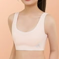 thumbnail image 2 of Bras for Tweens Girls Young Girls Seamless Bra Solid Color Soft Breathable Children Thin Style Student Underwear Tops M, 2 of 5