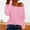 Tops-198Pink, variant on LEKWK Off Shoulder Tops for Women Loose Fit Boat Neck Long Sleeve Tops Slouchy Casual Tops Solid Minimalist Lounge Daily outfits