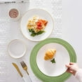 thumbnail image 4 of Azrian Washable Woven Vinyl Placemats for Dining Table Placemats 15" Round, Large Cotton Woven Heat Resistant Placemats Set of 4, 4 of 4