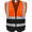 OrangeBlack, variant on BeautyWill Class 2 High Visibility Safety Vest, 5 Pockets Reflective Work Vest with Zipper & ID Holder, Blue Black for Construction Work