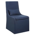 thumbnail image 2 of Uttermost Coley Farmhouse Style Wood and Fabric Armless Chair in Blue, 2 of 7