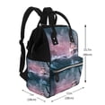 thumbnail image 2 of Balery Boat Lighthouse Storm Waves Mummy Backpack - Waterproof Twill Canvas, Large Capacity Diaper Bag with Multiple Pockets and Adjustable Straps, 2 of 6