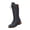 Blue, variant on EKVAHL Women's Knee High Riding Boots, Lace‑Up Faux Suede Mid Height Tall Boots, Chunky Low Heel Outdoor Gathering Party Boots Gray