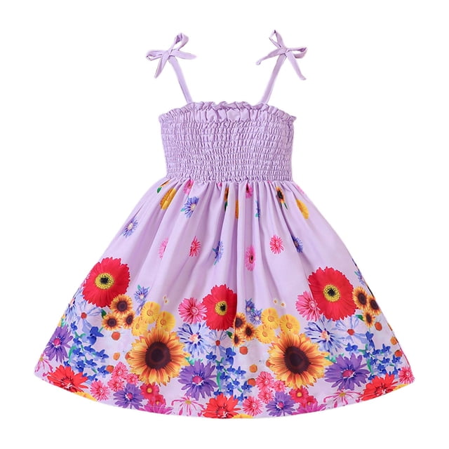 Robe Fille Robe Dessin Animé Robe d'Anniversaire Fille Robe d'Occasion Spéciale Fille Tenues Bébé Fille 4-5 Ans Mode Fille