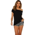thumbnail image 1 of Halife - Camiseta de manga corta para mujer, con hombros descubiertos, informal, de verano Zhivalor HMYH034-2, 1 of 6