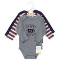 thumbnail image 2 of Hudson Baby Infant Boy Cotton Long-Sleeve Bodysuits, Football, 18-24 Months, 2 of 5