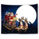 thumbnail image 2 of Tapiz navideño Accesorios de alce de Papá Noel Tapiz de pared de poliéster impreso con temática navideña para decoraciones de fiestas (150_x_130_cm), 2 of 5