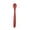 Brick Red, variant on Food Spoon Long-handled Silicone Baby Feeding Spoon Heat-resistant Soft Tip Infant Training Spoon for Kids