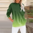 thumbnail image 2 of VISALY Pullover Crewneck Sweatshirt Tunic Sweatshirt Summer Beach Vacation Set Big Size Couple Fashion Brand Short Sleeve Flower Shirt Casual Sweaters Warm Sweaters Sweatshirt Green L, 2 of 4