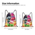 thumbnail image 2 of Pofeuu Trolls Band Together for Water-Resistant 210D Drawstring Bag Compact Foldable Design Gym Yoga Travel Essentials Lightweight Carryall-Medium, 2 of 6