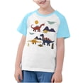 thumbnail image 3 of RXIRUCGD 2025 Vêtements d'Été pour Enfants Tout-Petits Garçons Filles Mode Mignon Col Rond Imprimé Manches Courtes Haut, 3 of 7