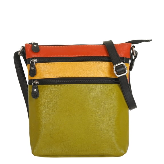 Women’s Leather Crossbody Sling Bag – Adjustable Shoulder bag with Multi-Pocket Design – Everyday Ladies Travel Purse for Work, Shopping & Daily Use