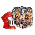 thumbnail image 2 of ZIATUBLES Boho Mandala Flower Kitchen Stand Mixers Dust Cover Portable Kitchen Appliance Cover with Top Handle Compatible with 6-8 Quart Easy to Clean Washable Kitchen Decor Accessories, 2 of 7