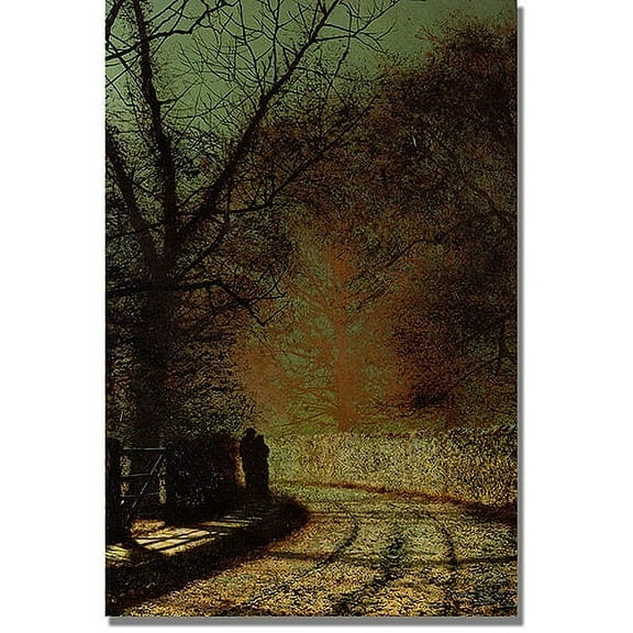 Trademark Fine Art "The Lovers" Canvas Art by John Atkinson Grimshaw