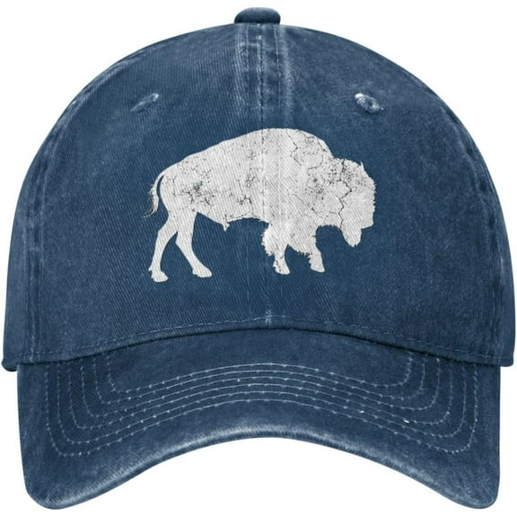 Distressed Buffalo Retro Bison Animal Lover Gifts Baseball Hats Trucker Hat Baseball Cap for Men Women Dad Hat