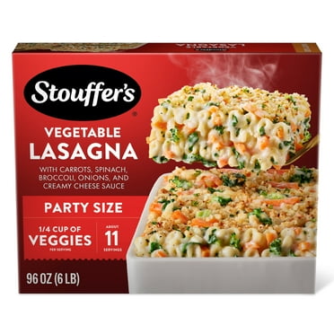 Stouffer’s Vegetable Lasagna, Party Size Lasagna, Easy Frozen Dinners 96 oz