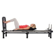 Angle View: Stamina AeroPilates Premier Reformer Value Bundle with Stand, Cardio Rebounder, Neck Pillow and Exercise DVDs