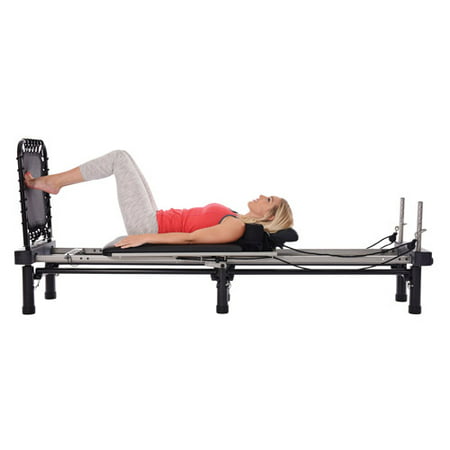 Stamina AeroPilates Premier Reformer Value Bundle with Stand, Cardio Rebounder, Neck Pillow and Exercise