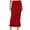 Red, variant on Pitauce Womens High Waisted Stretch Long Pencil Skirt Side Slit Elegant Wrap Bodycon Skirt Casual Office Cocktail Party Skirt