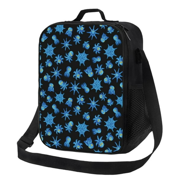 Disketp Blue Octopus Bolsa Térmica Estampada para Almuerzo, Lonchera para Hombres y Mujeres Adultos