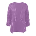 thumbnail image 6 of QHFBli Women Sequin Jacket Glitter Sparkle Open Front Casual Long Sleeve Blazer Coat, 6 of 9