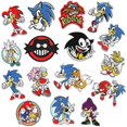 thumbnail image 2 of Parche de juego de erizo de Anime de 20 estilos, apliques de planchado DIY, parches para ropa, chaqueta, pantalones vaqueros, pegatina de tela de dibujos animados de anime Rock, 2 of 4