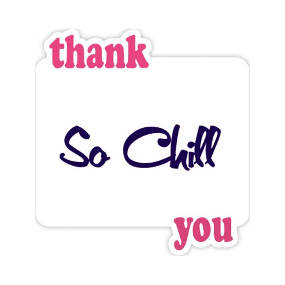 Stylish So Chill So cool Art Deco Fashion Thank You Stickers Quote Grateful