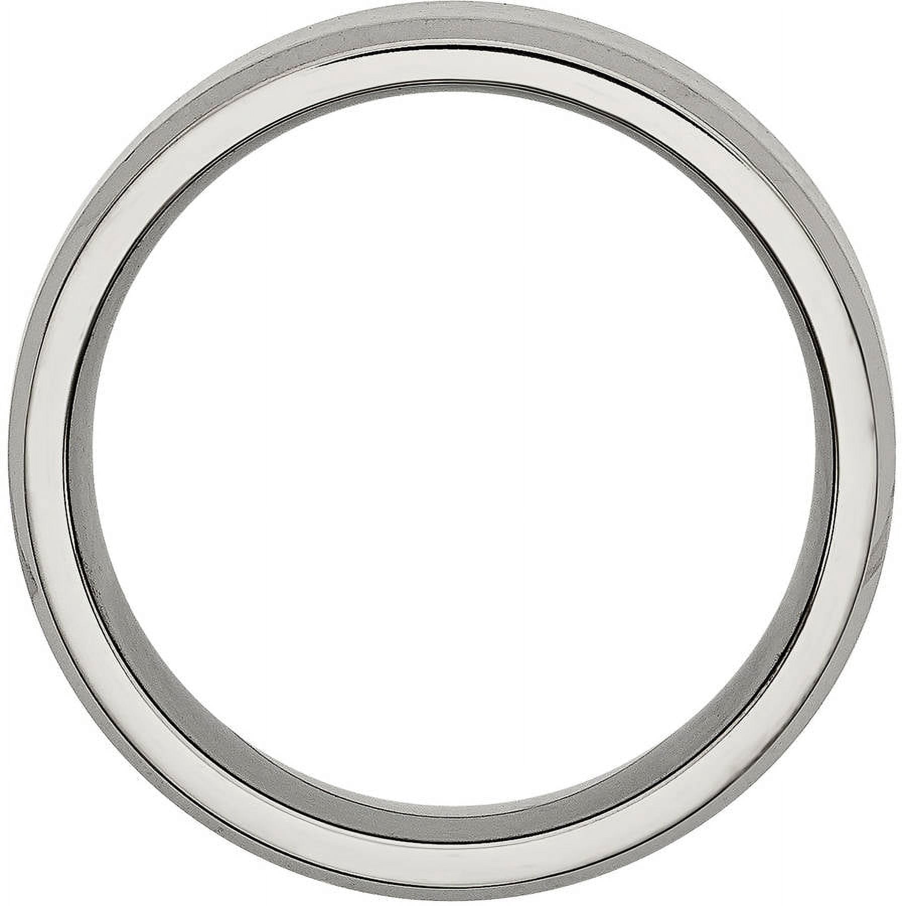 Titanium Beveled Edge 8mm Brushed and Polished Band