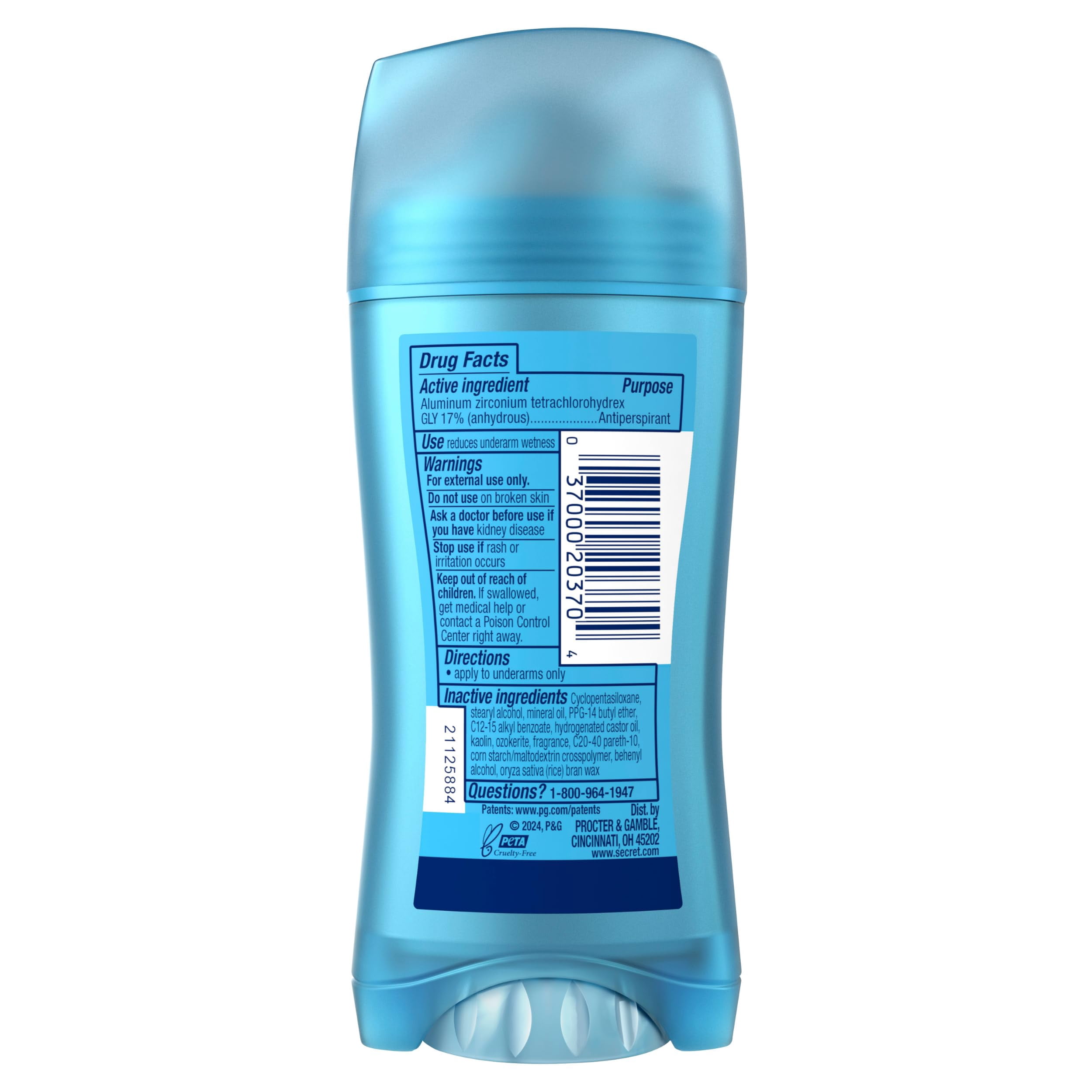 Secret Scent Expressions Invisible Solid Antiperspirant Deodorant, Cocoa Butter - 2.6 oz