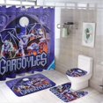thumbnail image 1 of Gárgolas-theme 4-Piece Shower Curtain Set with Rugs, Waterproof Bathroom Decor Set Includes Bath Mat, U-Shaped Rug, Toilet Lid Cover and Curtain with Hooks, 1 of 6