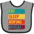 thumbnail image 3 of Inktastic Calf Roping Rodeo Eat Sleep Roping Repeat Boys or Girls Baby Bib, 3 of 4