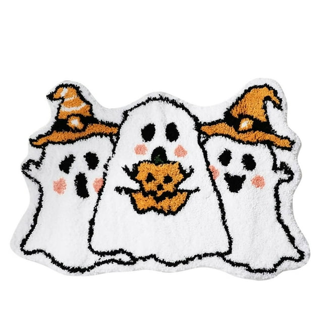 Floor Mat for Indoor Entry | Halloween Front Door Welcome Rug | Non- Soft Polyester Bath Entrance Floor Covering for Home
