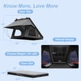 thumbnail image 3 of Naturnest Rooftop Tent Hard Shell, Easy Set Up Pop Up Tent for 2 Person Camping, Waterproof Windproof UV-Resistant Blackout Privacy 4 Season Tents for Truck, Jeep, SUV, Van, Trailer - Polaris Plus, 3 of 13