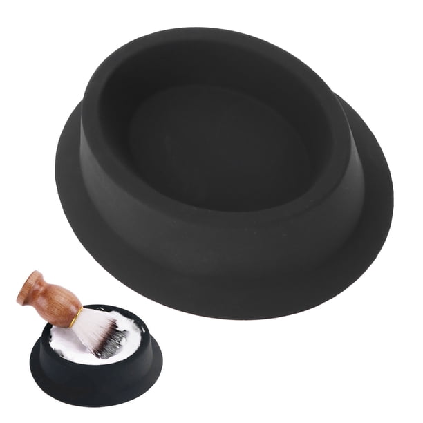 Tazón de Afeitar de Silicona Tazón de Espuma de Crema de Jabón de Afeitar Portátil para Salón de Belleza Herramienta de Afeitar de Tazón de Afeitar de Silicona negro ANGGREK Otros