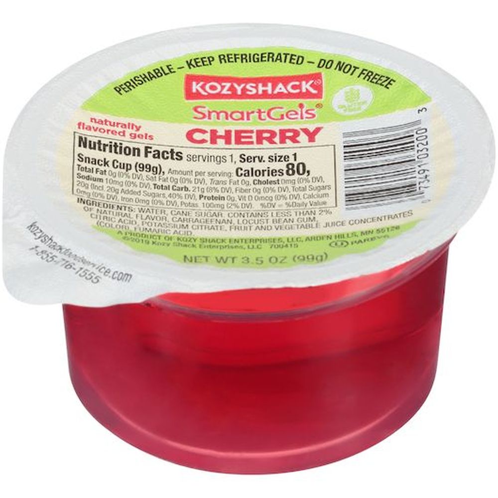 Kozy Shack Cherry Smartgels, 3.5 Ounce -- 48 per Case.