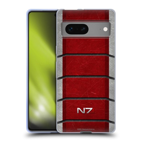 Head Case Designs Officially Licensed EA Bioware Mass Effect Graphics N7 Logo Armor Soft Gel Case Compatible with Google Pixel 7