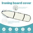 thumbnail image 3 of Ironing Board Cover and Pad, Standard Size 15x54, Scorch Resistant Thick Padding, Elastic Edge & 4 Fasteners,Ocean Starfish White, 3 of 8