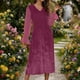 thumbnail image 2 of Vestido de Terciopelo Y Gasa Patchwork Mujeres Cuello en V Elegante Tejido Estirable para el Estilo Versátil, 2 of 9