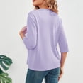 thumbnail image 4 of Ediodpoh Women’s Lightweight Cardigan Elegant Sun Protection Knit Sweater Soft Loose Fit Casual Cover up Cardigans for Women Light Purple L, 4 of 4