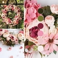 thumbnail image 5 of Peony Wreath 23'' Spring Wreaths for Front Door, Artificial Large Floral Wreath for Front Door Wall Decor, Valentine’s Day Home Wedding Housewarming Gift EZsenses (Light Pink), 5 of 5