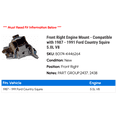 thumbnail image 2 of Front Right Engine Mount - Compatible with 1987 - 1991 Ford Country Squire 5.0L V8 1988 1989 1990, 2 of 2