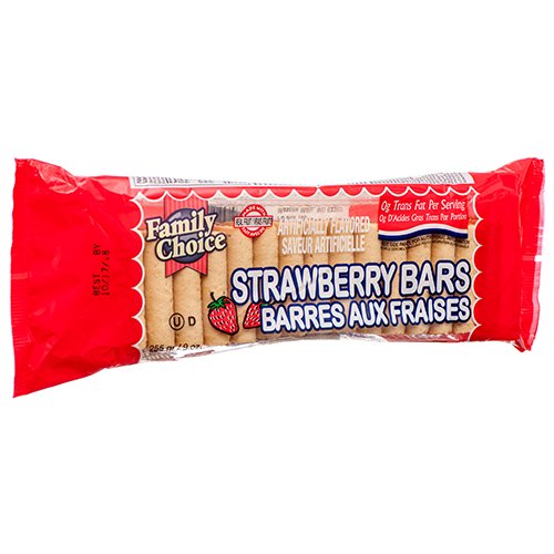 New 375199 Family Choice Strawberry Bars 9 Oz (24Pack) Candy And