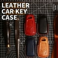 thumbnail image 4 of for Audi,Keyless Entry Key Fob Case,Leather Key Holder with Full Protection,Compatible with Audi A4 A5 A6 A7 A8 Q6 Keychain (Type B), 4 of 8